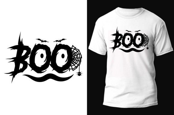 Boo Halloween SVG T-shirt Design Graphic: Your Ultimate Print-Ready Asset