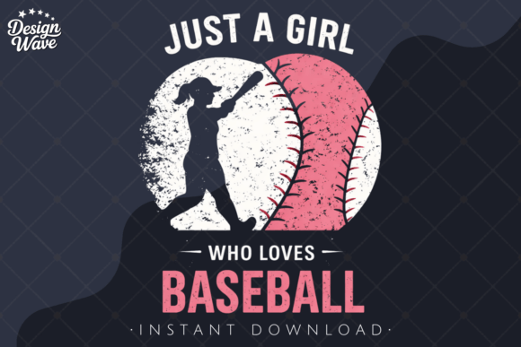 Just a Girl Who Loves Baseball PNG: A Design for Passionate Fans