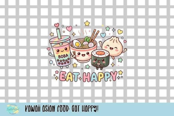 Kawaii Asian Food: Eat Happy! – A Design Asset for Instant Appeal