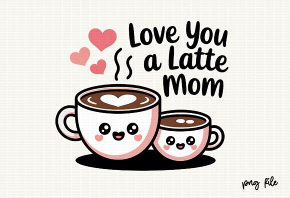 Mom Pun Latte Funny Mama Mother's Day: A Warm Design Asset