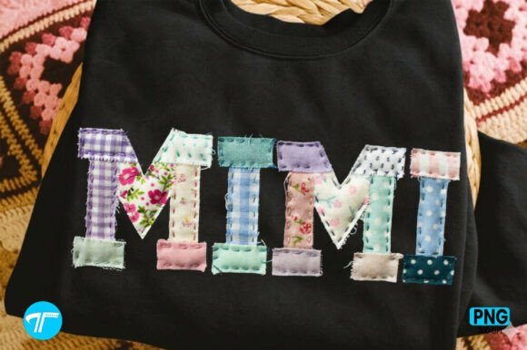 Patchwork Mimi Png & Mothers Day Mama Png: Creative Design Assets