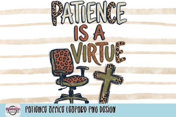 Patience Office Leopard PNG Design: Wild Elegance for Your Projects