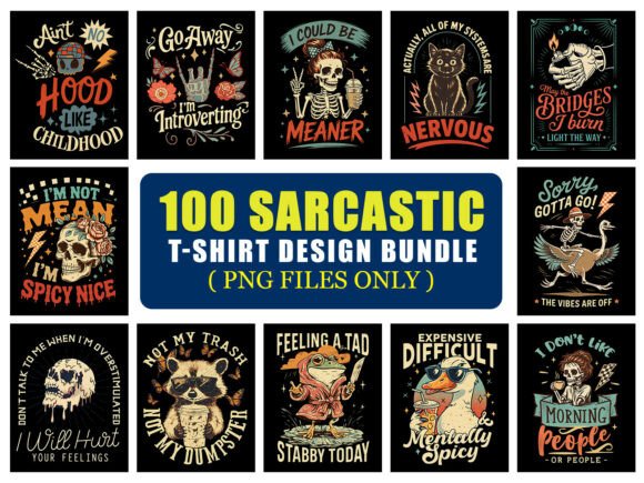 Sarcastic T-Shirt Bundle: Bold Designs for Witty Personalities